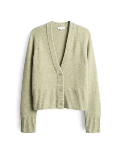 OPUS Damen Strickjacke | DASSI Regular Cardigan aus Alpaka Wollmix Soft Matcha, 42 von OPUS