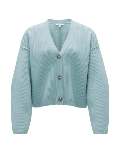 OPUS Damen Strickjacke | RIPP-Cardigan DAUTUMA Loose mit Wolle Glacier Blue, 38 von OPUS