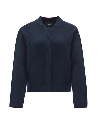 OPUS Damen Strickjacke | Strickjacke DOMBA Regular mit Wolle Coal Blue, 40 von OPUS