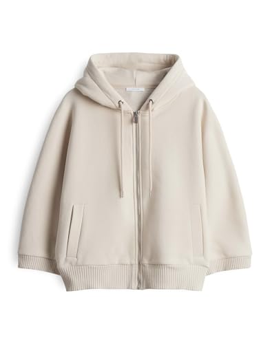 OPUS Damen Sweatjacke | GENITA Loose Kapuzenjacke aus ultraweichem Sweat Natural Glaze, 38 von OPUS