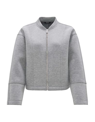 OPUS Damen Sweatjacke | Sweatjacke GOMBER Regular aus weicher Scuba-Ware Hazy Fog Melange, 42 von OPUS