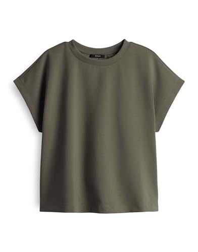 OPUS Damen Sweatshirt | GANNE Loose Sweatshirt aus Cotton Modalmix Olive Leaf, 40 von OPUS