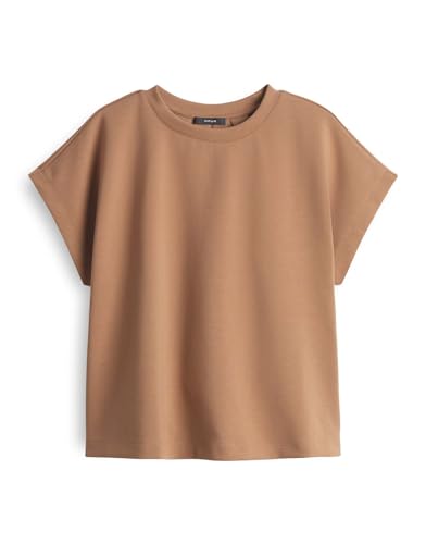 OPUS Damen Sweatshirt | GANNE Loose Sweatshirt aus Cotton Modalmix golden Oak, 38 von OPUS