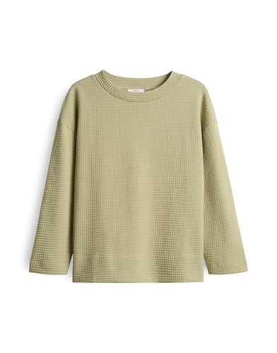 OPUS Damen Sweatshirt | GELIX Regular Sweatshirt mit zweifarbiger Struktur Soft Matcha, 38 von OPUS