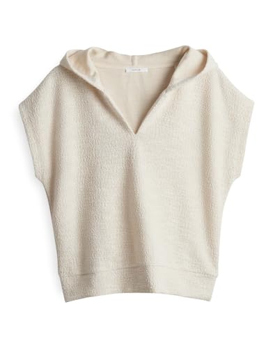 OPUS Damen Sweatshirt | GINSI Regular Kapuzenshirt aus Bouclé Sweat Natural Glaze, 38 von OPUS