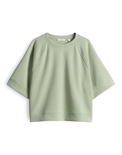 OPUS Damen Sweatshirt | GINUS Loose aus superweichem Modal Mix Green Glow, 36 von OPUS