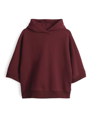 OPUS Damen Sweatshirt | GODIE Regular Hoodie aus ultraweichem Sweat Cassis, 42 von OPUS