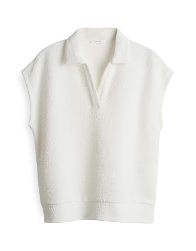 OPUS Damen Sweatshirt | GOSTE Regular Shirt aus strukturierter Sweatware Milk, 42 von OPUS