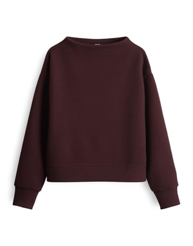 OPUS Damen Sweatshirt | GRUGER Loose Sweatshirt aus recyceltem Polyester Dark Grape, 38 von OPUS