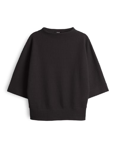 OPUS Damen Sweatshirt | GULOPI Regular Sweatshirt in Strickoptik Midnight Brown, 42 von OPUS