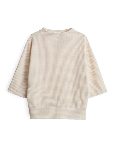 OPUS Damen Sweatshirt | GULOPI Regular Sweatshirt in Strickoptik Natural Glaze, 42 von OPUS