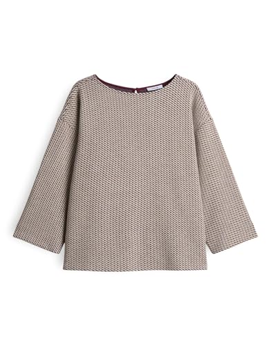 OPUS Damen Sweatshirt | Goman Loose Sweatshirt mit graphischem Muster Dark Grape, 40 von OPUS