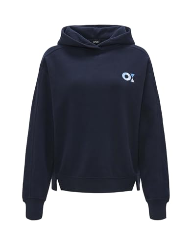OPUS Damen Sweatshirt | Hoodie GATTU Regular mit weicher Innenseite Coal Blue, 42 von OPUS