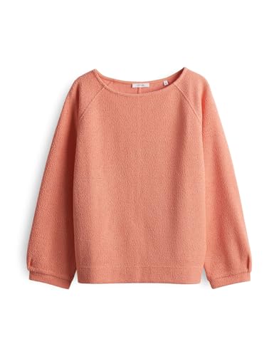 OPUS Damen Sweatshirt | Sweater GASBA Loose mit Struktur Pale orange, 42 von OPUS