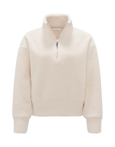 OPUS Damen Sweatshirt | Sweater GATROI Regular in Teddyfell Optik Soft Cream, 44 von OPUS