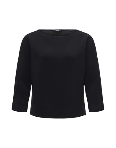 OPUS Damen Sweatshirt | Sweater GENZI Batwing Fit mit Struktur Black, 38 von OPUS