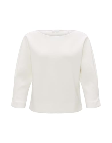 OPUS Damen Sweatshirt | Sweater GENZI Batwing Fit mit Struktur Milk, 42 von OPUS