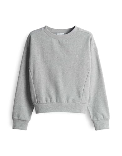 OPUS Damen Sweatshirt | Sweater GODIRA Regular aus weichem Baumwoll Mix Hazy Fog Melange, 42 von OPUS