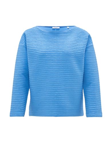OPUS Damen Sweatshirt | Sweater GOTTOMAN Boxy Fit aus Baumwoll Mix Blue Salt, 42 von OPUS