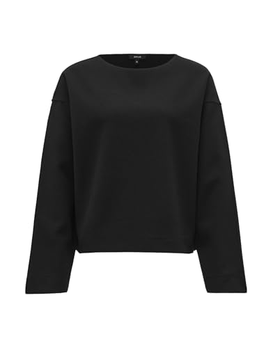 OPUS Damen Sweatshirt | Sweater GUDILA Loose mit ultraweichem Hand-Feel Black, 38 von OPUS