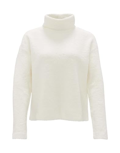 OPUS Damen Sweatshirt | Sweater GUKLE Regular in Bouclé Optik Milk, 38 von OPUS