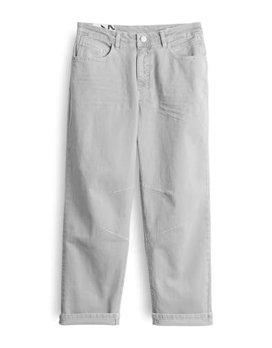 OPUS Damen Tapered | Lissie City Tapered Jeans aus Dry Indigo® Mid Rise Hazy Fog Melange, 36 L26 von OPUS