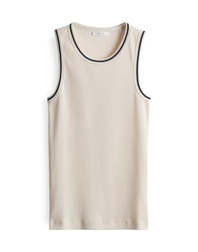 OPUS Damen Top | Geripptes Tanktop ILESSO Preppy Slim aus Jersey Natural Glaze, 42 von OPUS
