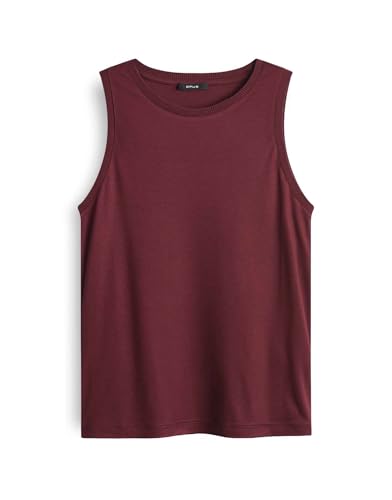 OPUS Damen Top | INISE Regular Jerseytop mit Rippbündchen Cassis, 44 von OPUS