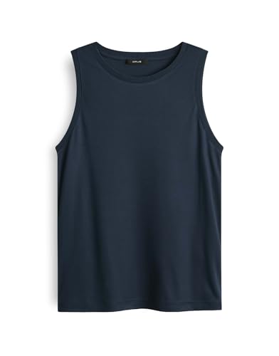 OPUS Damen Top | INISE Regular Jerseytop mit Rippbündchen Coal Blue, 42 von OPUS