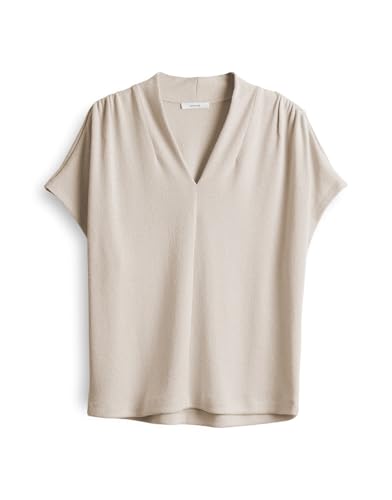 OPUS Damen Top | Jerseytop SOFRANKA Regular mit drapierter Schulter Natural Glaze, 40 von OPUS
