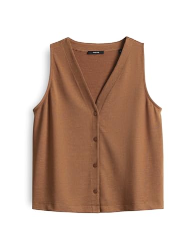 OPUS Damen Top | Jerseyweste ITTA Regular mit Komfortfaktor golden Oak, 44 von OPUS