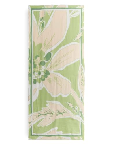 OPUS Damen Tuch | Printtuch AFLUME aus hochwertigem Leinen Mix green glow, 0 von OPUS