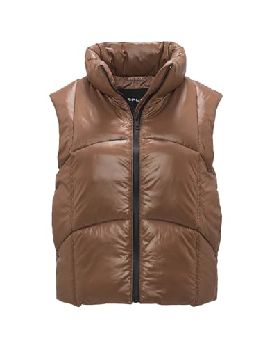 OPUS Damen Weste | Steppweste WOERTEL Regular aus Nylon cocoa, 38 von OPUS