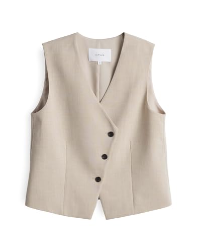 OPUS Damen Weste | WARFA Weste mit asymmetrischer Knopfleiste natural glaze, 36 OPUS Damen Weste | WARFA Weste mit asymmetrischer Knopfleiste natural glaze, 36 von OPUS