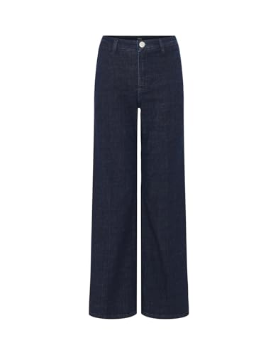 OPUS Damen Wide | Extra Wide Leg Jeans MIVA Palazzo Dynamic aus Baumwoll Mix Dark Rinsed Blue, 42 L32 von OPUS