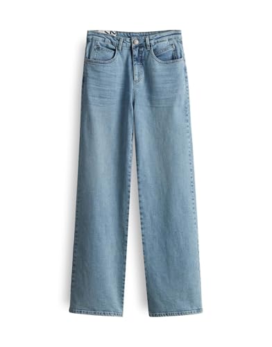 OPUS Damen Wide | Wide Leg Jeans MIVY Fresh High Rise aus Spanish Cotton Light Relaxing Blue, 34 L31 OPUS Damen Wide | Wide Leg Jeans MIVY Fresh High Rise aus Spanish Cotton Light Relaxing Blue, 34 L31 von OPUS