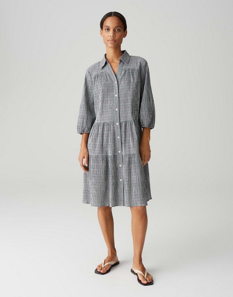 OPUS Hemdblusenkleid WOSTA mit Smokdetail und Stufenoptik von OPUS