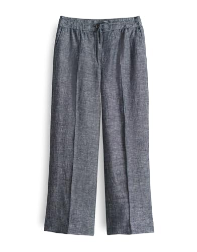 OPUS Damen City Pants | City Pants MAIKITO Linen Relaxed aus reinem Leinen Coal Blue, 40 von OPUS