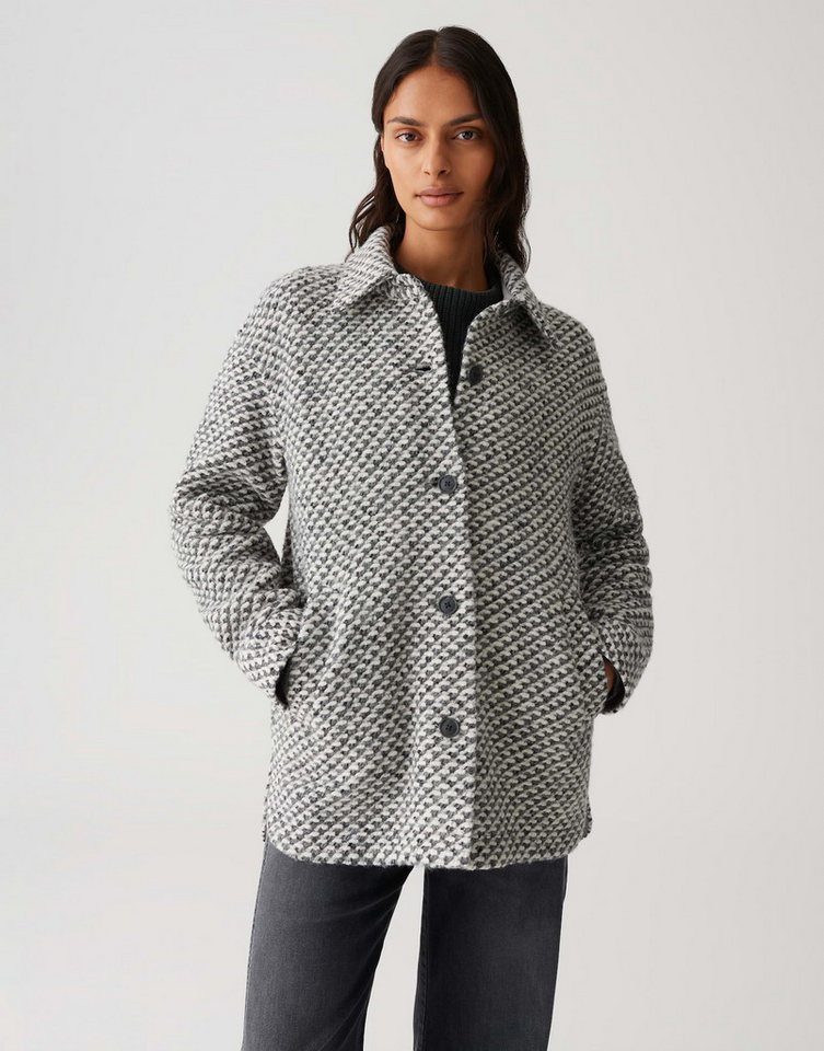 OPUS Jackenblazer HELLOLA in Bouclé Optik überschnittene Schulter mit Langarm, wendbar von OPUS