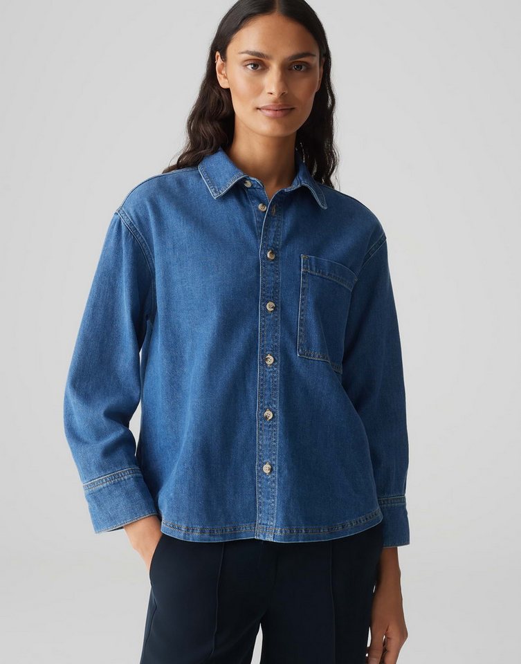 OPUS Jeansbluse FELYN Loose aus softem BCI Cotton von OPUS