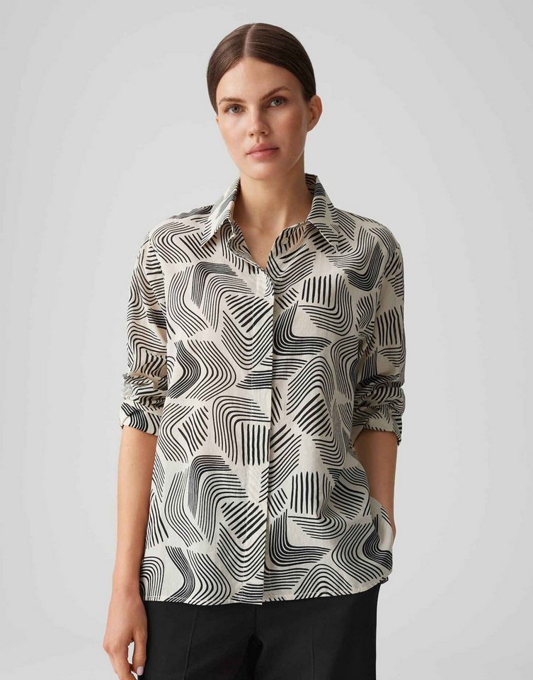 OPUS Kurzarmbluse FUMINA MOVE aus feiner Baumwolle von OPUS