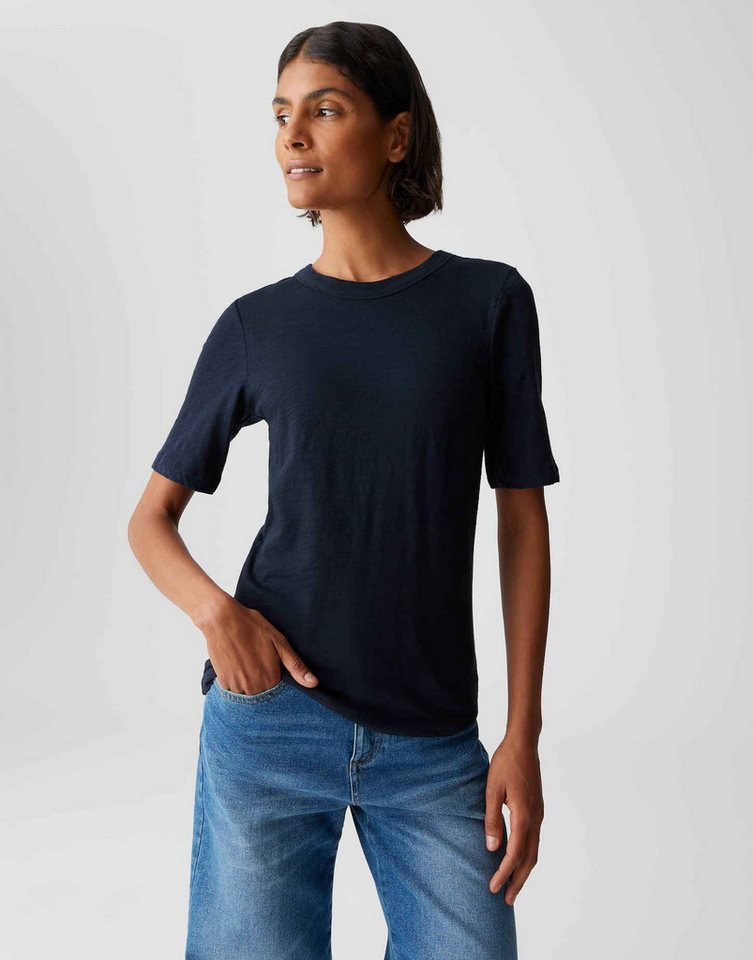 OPUS Kurzarmshirt SIMOKU aus BCI Baumwolle figurbetonter Schnitt, elastischer Stoff, Rundhalsausschnitt von OPUS