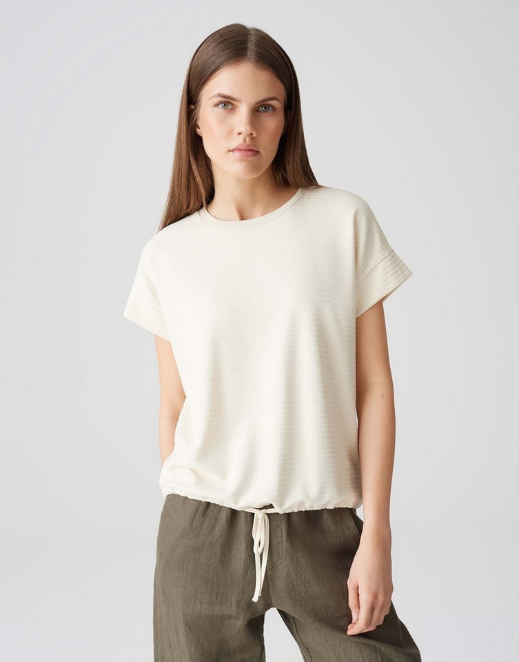 OPUS Kurzarmshirt SOLKE Loose mit texturierter Oberfläche von OPUS