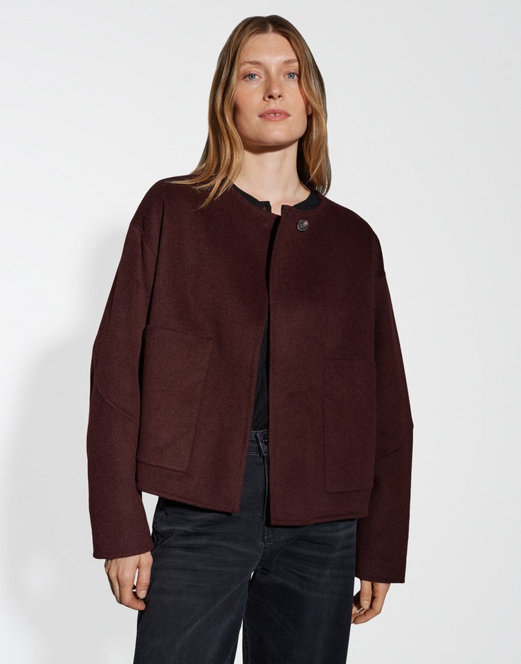 OPUS Kurzjacke HENRICA Boxy mit abnehmbarem Schal OPUS Kurzjacke HENRICA Boxy mit abnehmbarem Schal von OPUS