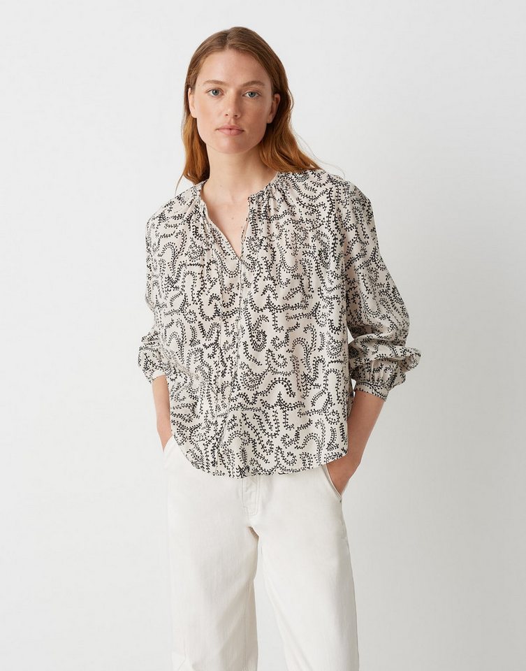 OPUS Langarmbluse FISANNA Loose aus leichter Baumwolle von OPUS