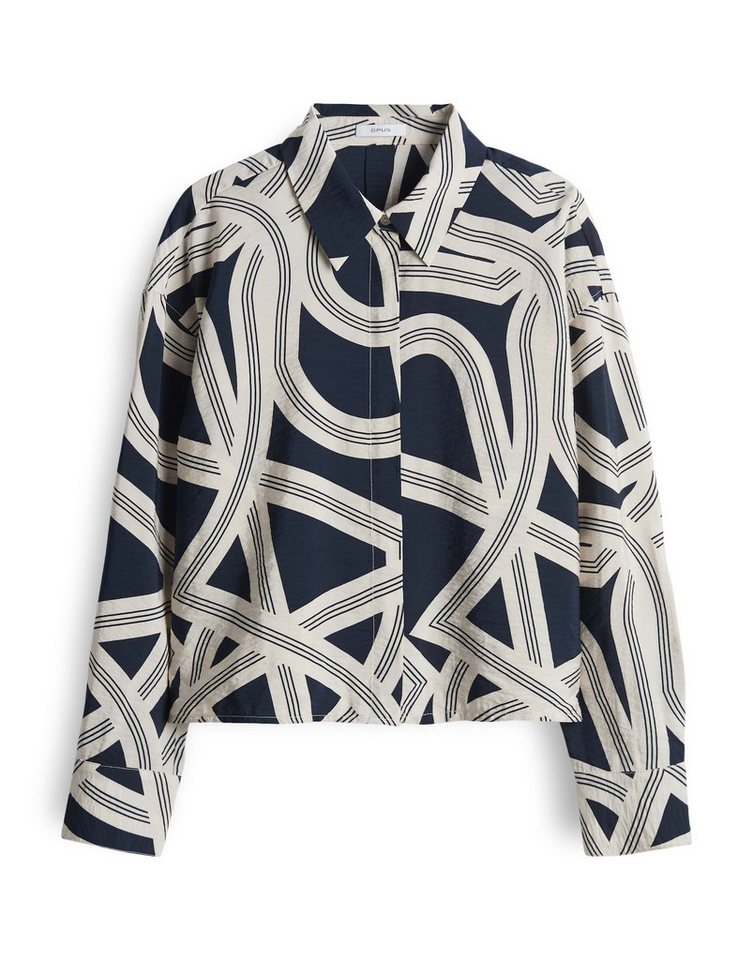 OPUS Langarmbluse Bluse Famena lane von OPUS