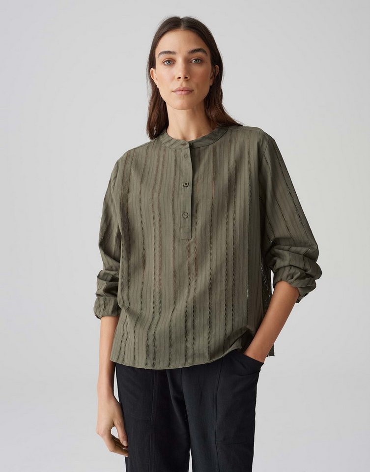 OPUS Langarmbluse FUEGA Loose mit zarter Lochstickerei von OPUS