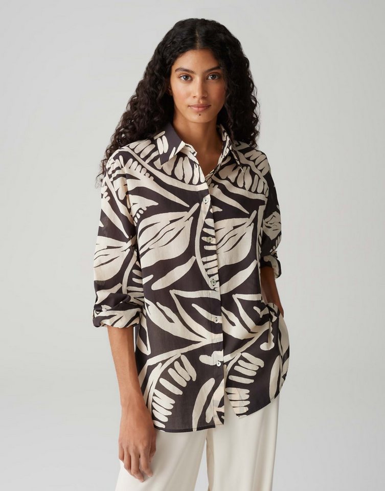 OPUS Langarmbluse FUMINE TROPICAL aus luftiger Baumwolle von OPUS