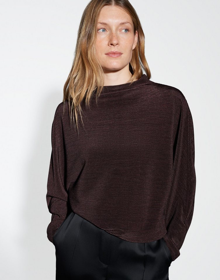 OPUS Langarmshirt SAGLANZ Loose mit Glanz Effekt von OPUS