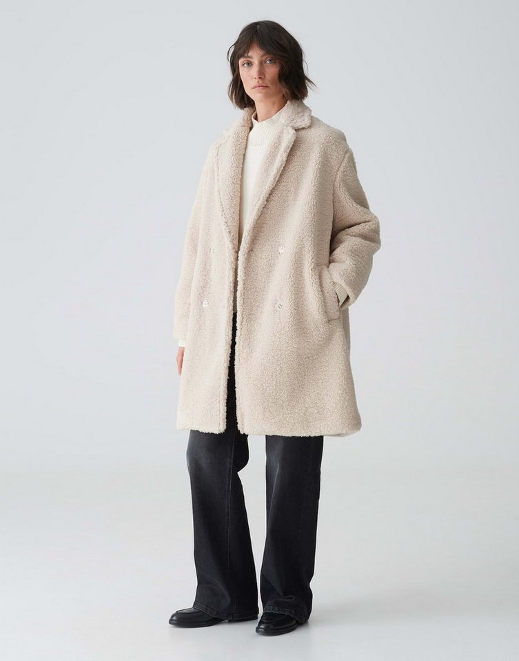 OPUS Langmantel Teddymantel HONISE Loose im Oversize Look von OPUS